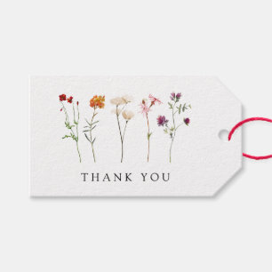 Minimal Wildflower Lesbian Pride Floral Wedding Gift Tags