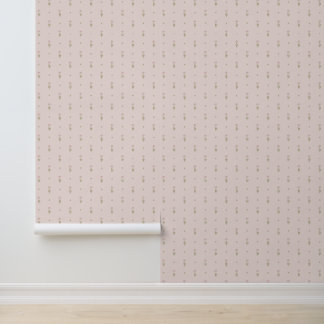 Minimal Wildflower Pattern with Dots Wallpaper