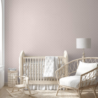 Minimal Wildflower Pattern with Dots Wallpaper