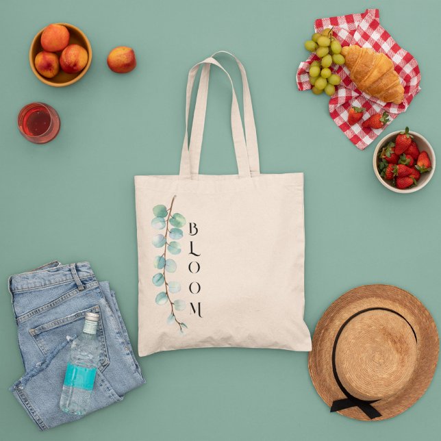 Minimal Wilf Flowers , Bloom  Tote Bag (Creator Uploaded)