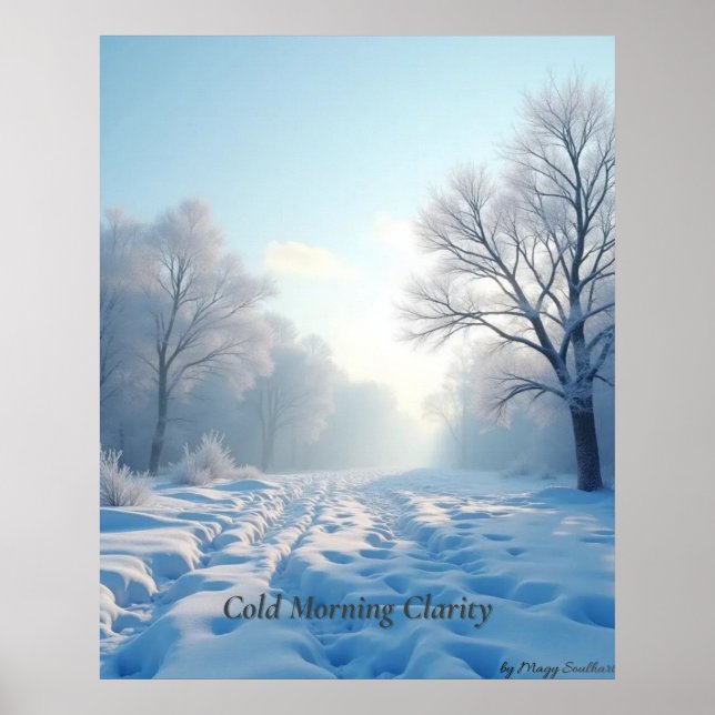 Minimal Winter Calm Poster – Neutral Wall Art (Front)
