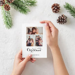 Minimal Winter Christmas 3 Photo Collage Holiday Postcard<br><div class="desc">Modern and elegant design printed Minimal Winter Christmas 3 Photo Collage Holiday Postcard that can be customised with your text. Please click the "Customise it" button and use our design tool to modify this template. Check out the Graphic Art Design store for other products that match this design!</div>