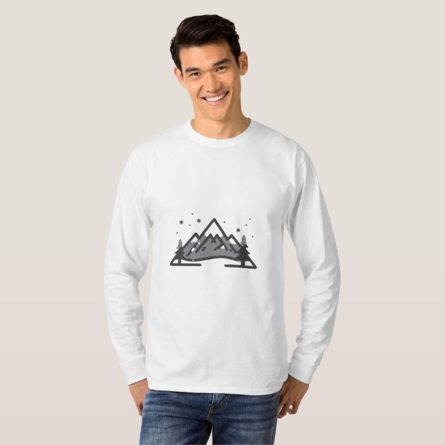 Minimal Winter Long Sleeve T-Shirt – Clean & Cozy  (Front Full)