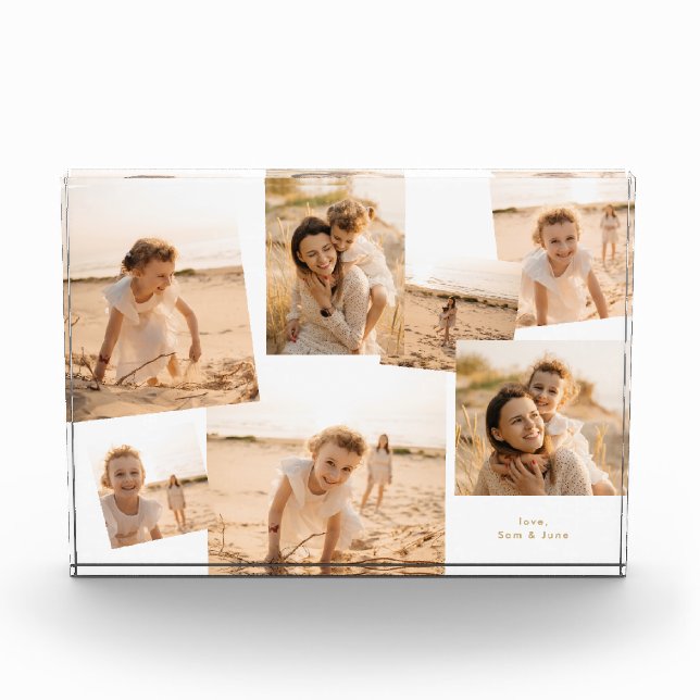 Minimal Year In Review Holiday Multi 7 Photo Block (Front)