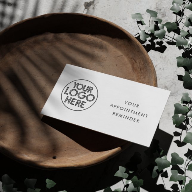 Minimal Your Appointment Reminder Business Logo  Card (Creator Uploaded)