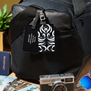 Minimal Zen Sacred Geometric Mandala Abstract Luggage Tag