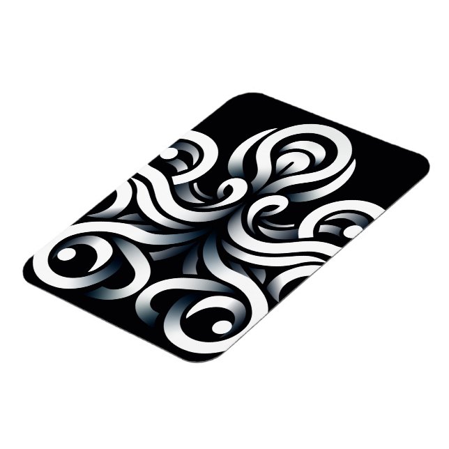 Minimal Zen Sacred Geometric Mandala Abstract Magnet (Left Side)