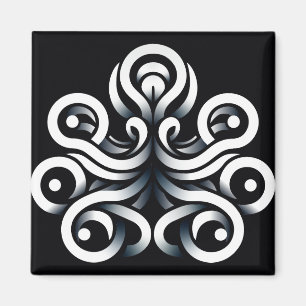 Minimal Zen Sacred Geometric Mandala Abstract Magnet