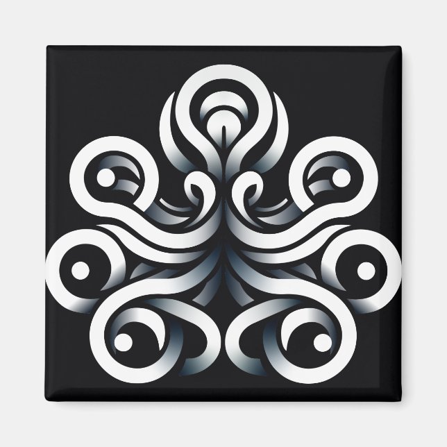 Minimal Zen Sacred Geometric Mandala Abstract Magnet (Front)