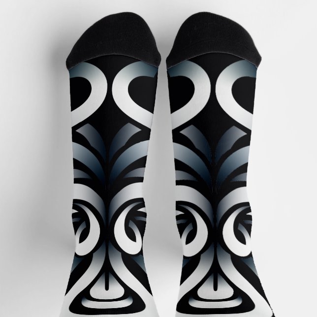 Minimal Zen Sacred Geometric Mandala Abstract Socks (Top)