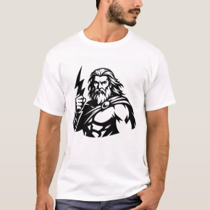 Minimal Zeus in Black & White T-Shirt