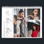 Minimalis Black and White Artsy Multi Photo Calendar<br><div class="desc">Personalised 12 photo calendar is perfect for family and friends.</div>