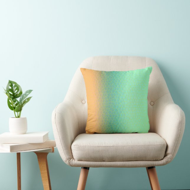 Minimalism Abstract Art Pale Turquoise Green Beige Cushion (Chair)