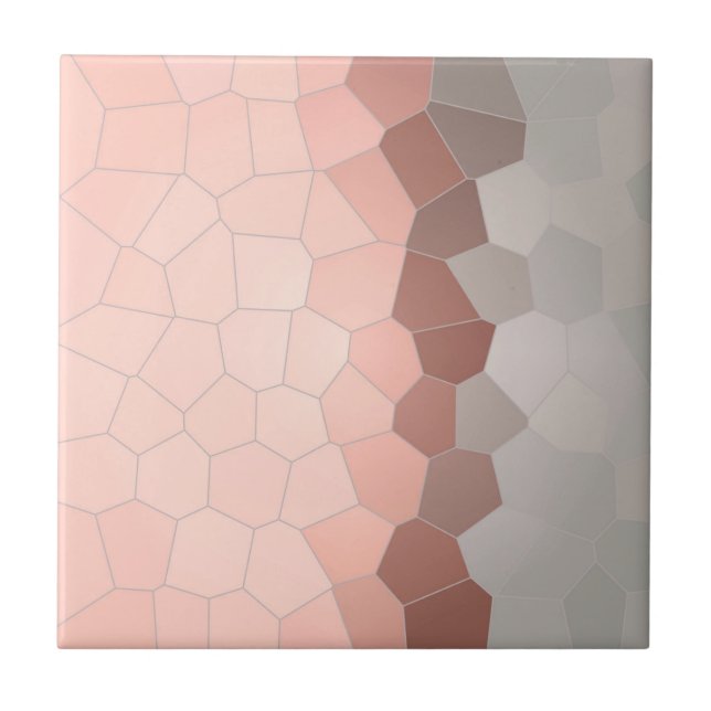 Minimalism Abstract Art Pastel Grey Cells Ceramic Tile (Front)