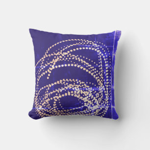 Minimalism Abstract Art Pattern Blue Grey Cushion