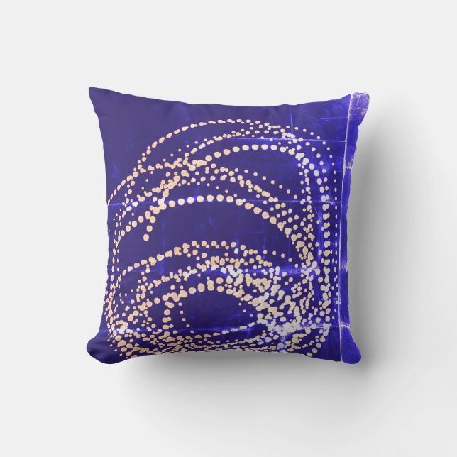 Minimalism Abstract Art Pattern Blue Grey Cushion (Front)