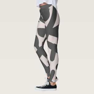Minimalism Abstract Art Pattern Pale Grey Leggings