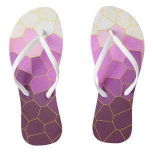 Minimalism Abstract Art Purple Pink White Cells Thongs