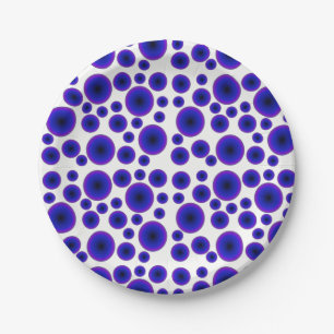 Minimalism Bright Purple Abstract Paper Plate