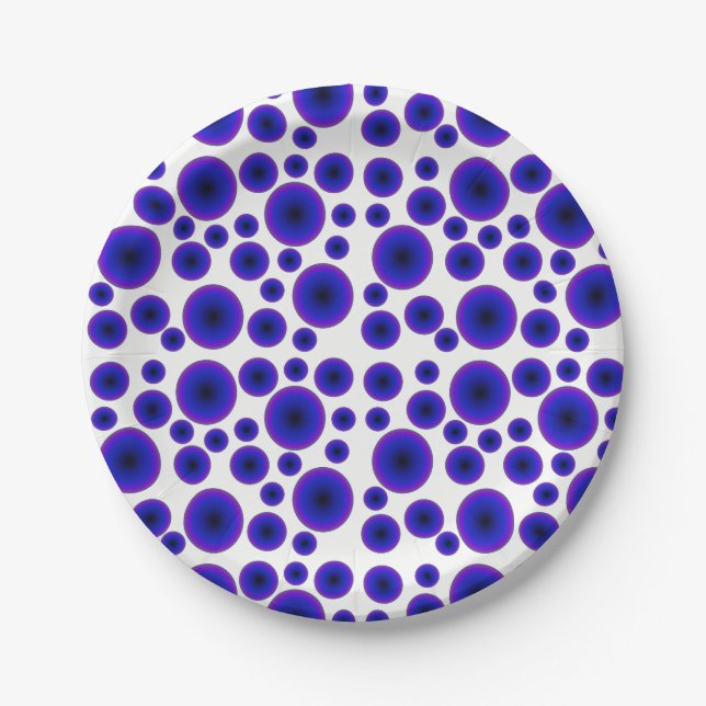 Minimalism Bright Purple Abstract Paper Plate (Front)