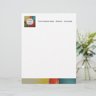 Minimalism Colour Blocking Business Promotional Custom Letterhead