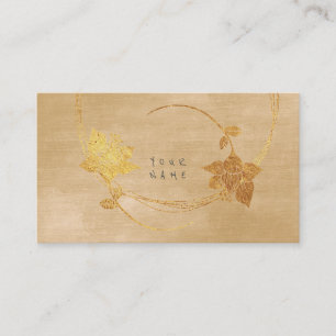 Minimalism Golden Beige Mustard Velvet Vip Business Card