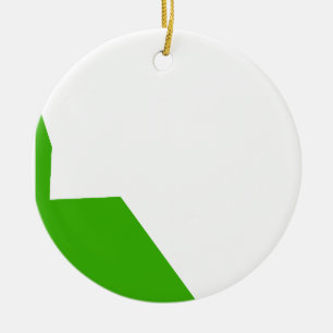 Minimalism Green White Ceramic Ornament