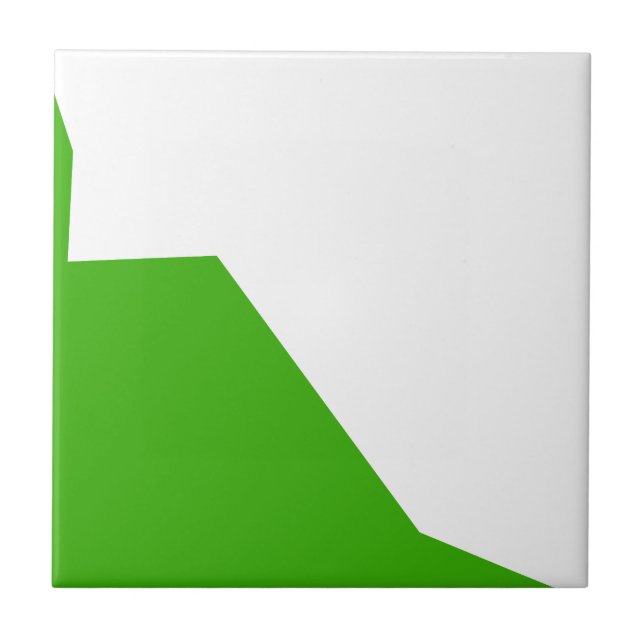Minimalism Green White Ceramic Tile (Front)