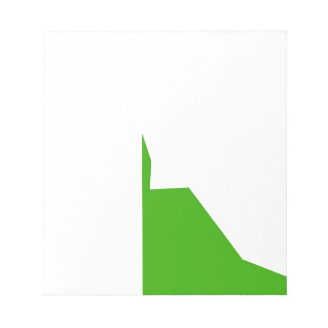 Minimalism Green White Notepad (Front)