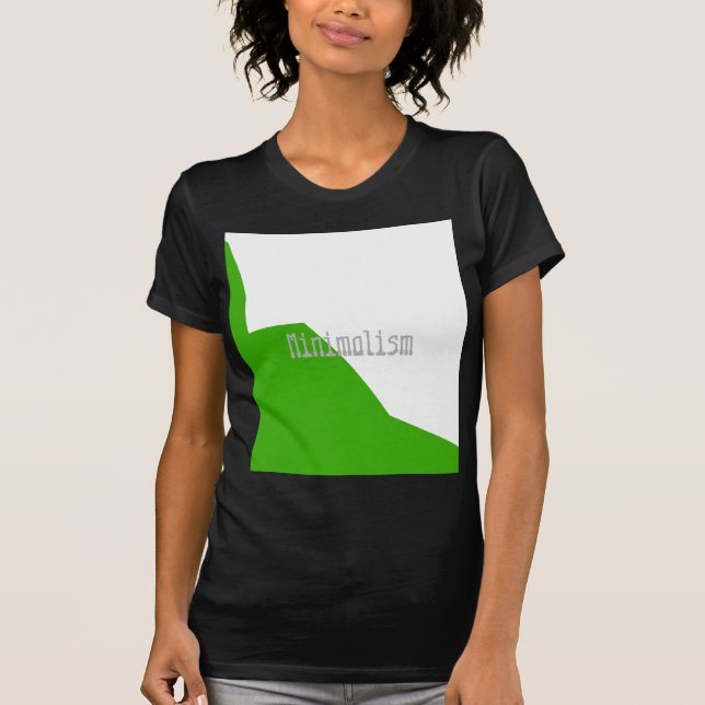 Minimalism Green White T-Shirt (Front)