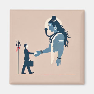 minimalism image of an ordinary person greeting g magnet