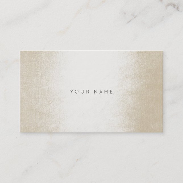 Minimalism Ivory Silver Pearl Grey White Vip Business Card (Front)