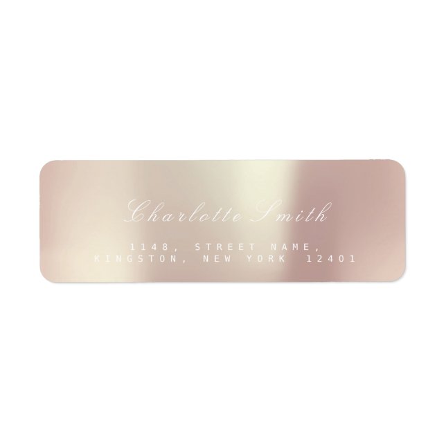 Minimalism Pink Rose Pearly  Return Address Labels (Front)