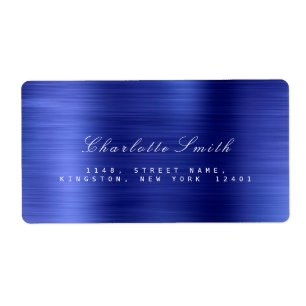 Minimalism Sapphire Cobalt Blue Address Labels
