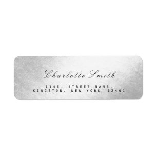 Minimalism Silver Foil Return Address Labels