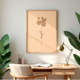 Minimalism Simple Flower Wall Art