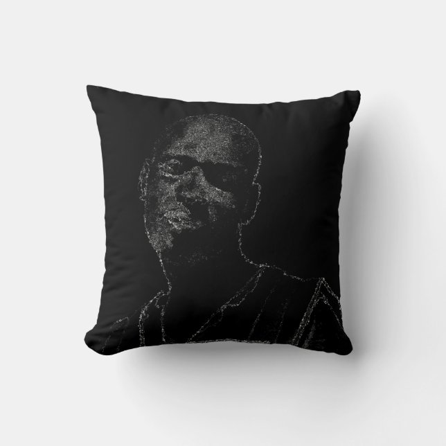 Minimalism Sketch Drawing Man Face Head Cushion (Front)