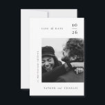 Minimalism Typography Save The Date<br><div class="desc">This simple save the date card features minimalism style typography design and two customisable photos for your modern wedding.</div>