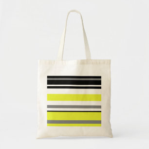 Minimalism Yellow Black Stripes Tote Bag