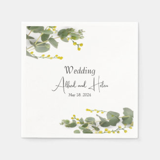 Minimalismode flores de mimosa napkin