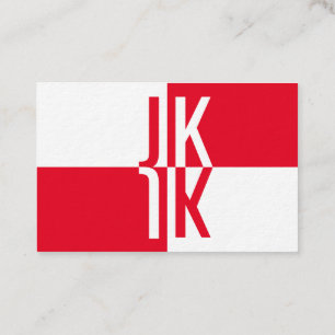 Minimalismus in rot visitenkarte business card