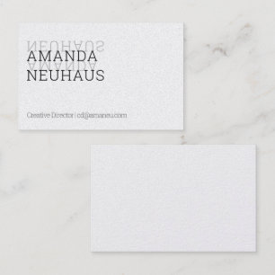 Minimalismus in schwarz weiß twist visitenkarte business card