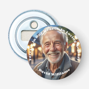 Minimalist 1 Special Photo Celebration of Life Bottle Opener