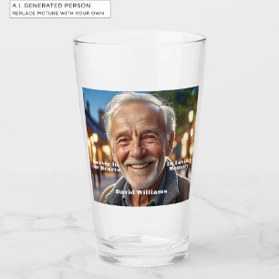 Minimalist 1 Special Photo Celebration of Life Glass