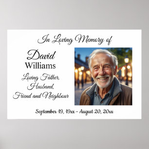 Minimalist 1 Special Photo Celebration of Life Poster
