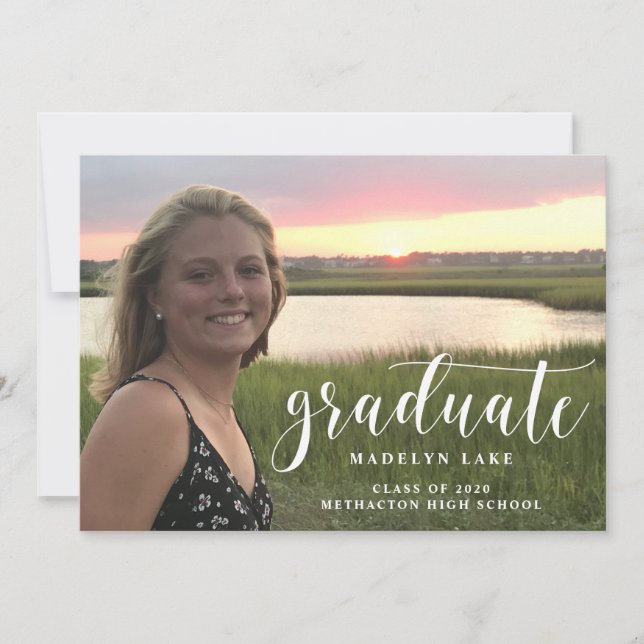 Minimalist 2023 Photo Graduation Announcement (Front)