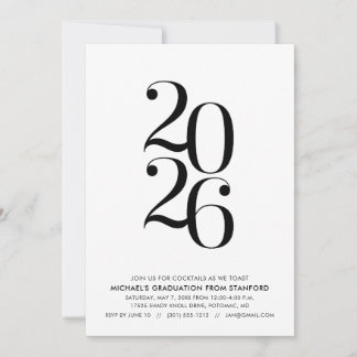 Minimalist 2026 Graduation Party Invitation