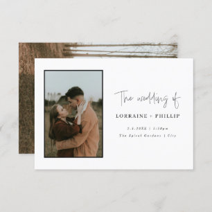 Minimalist 2-Photo Modern Wedding Invitation
