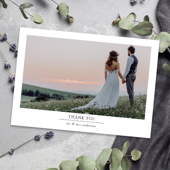 Minimalist 2 Photo Wedding Thank You Card (Creator Uploaded)