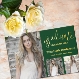 Minimalist 3 Photo Graduation Guest Book